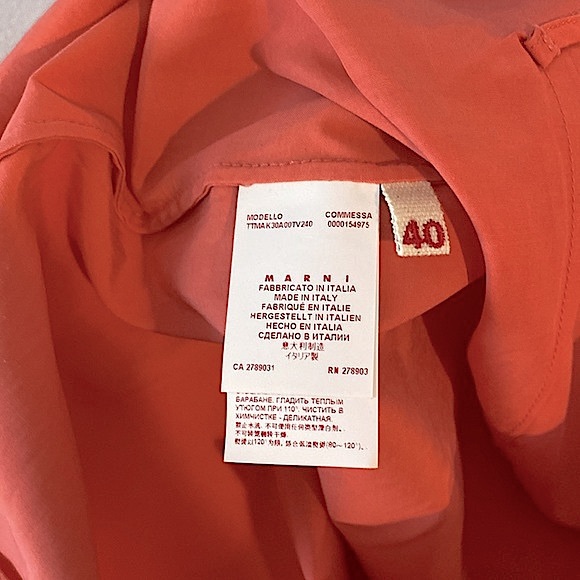 MARNI Sleeveless V Neck Poplin Top - Picture 8 of 9